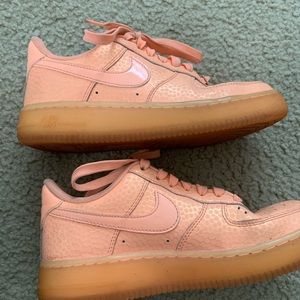 Neon Orange gumsole Airforce 1s